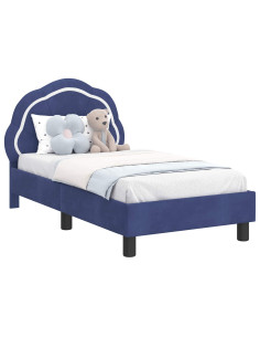 Struttura letto per bambini con testata Blu Polizia 70 x 140 cm 2