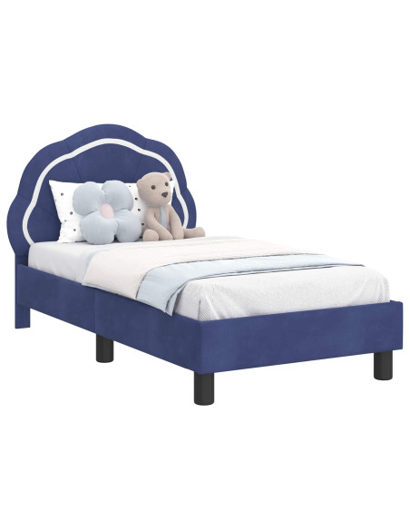 Struttura letto per bambini con testata Blu Polizia 70 x 140 cm
