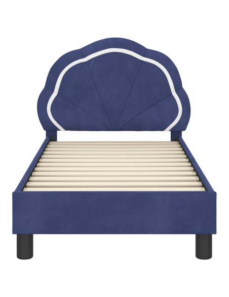 Struttura letto per bambini con testata Blu Polizia 70 x 140 cm