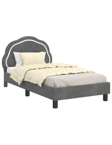 Struttura letto bambini con testata Grigio scuro 80 x 160 cm
