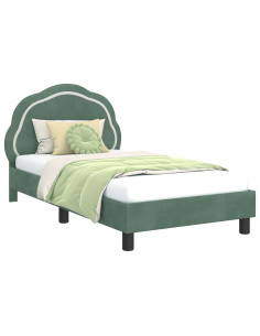 Struttura letto bambini con testata Verde Mare 80 x 160 cm 2