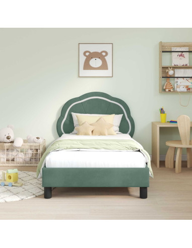 Struttura letto bambini con testata Verde Mare 80 x 160 cm