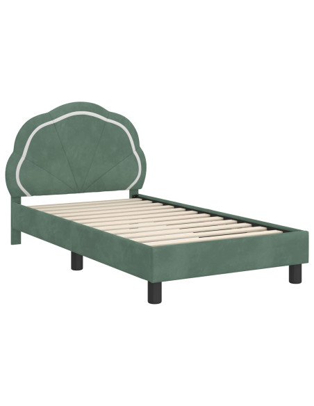 Struttura letto bambini con testata Verde Mare 80 x 160 cm