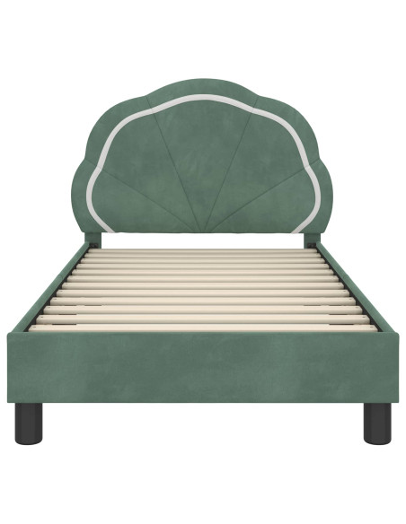 Struttura letto bambini con testata Verde Mare 80 x 160 cm