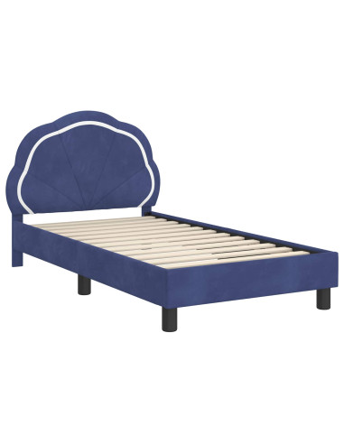 Struttura letto bambini con testata Blu Polizia 80 x 160 cm