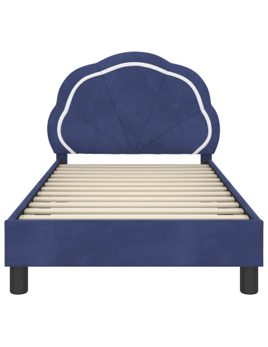 Struttura letto bambini con testata Blu Polizia 80 x 160 cm