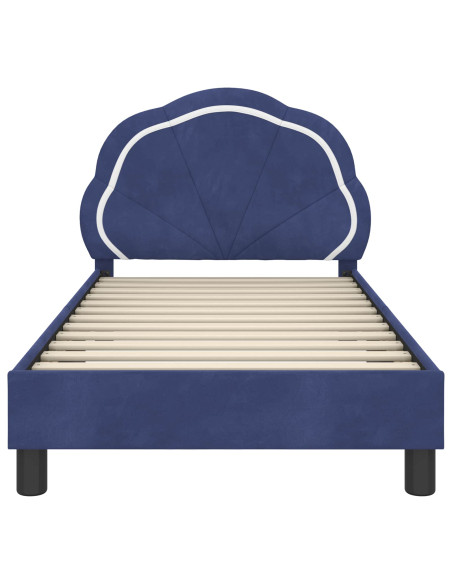 Struttura letto bambini con testata Blu Polizia 80 x 160 cm