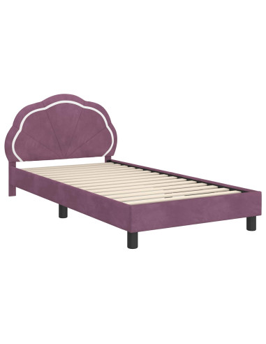 Struttura letto bambini con testata Viola 80 x 200 cm Velluto