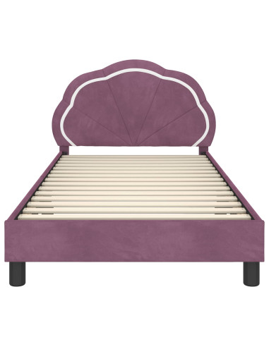Struttura letto bambini con testata Viola 80 x 200 cm Velluto