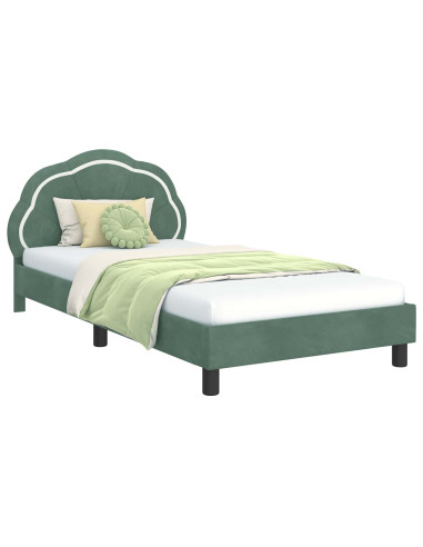 Struttura letto bambini con testata Verde Mare 80 x 200 cm