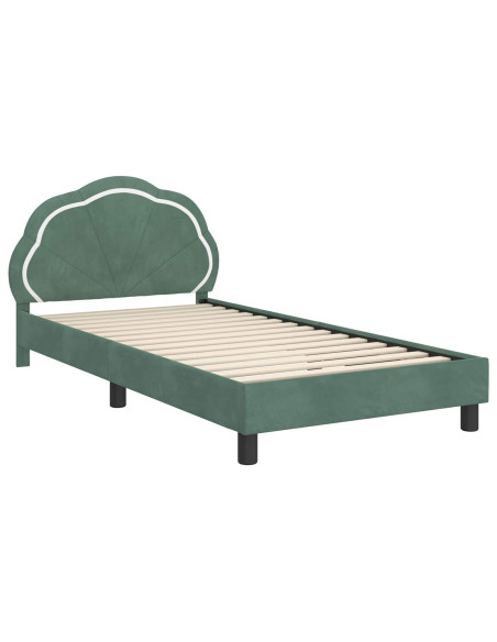 Struttura letto bambini con testata Verde Mare 80 x 200 cm