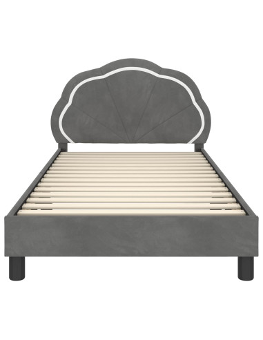 Struttura letto bambini con testata Grigio scuro 90 x 190 cm