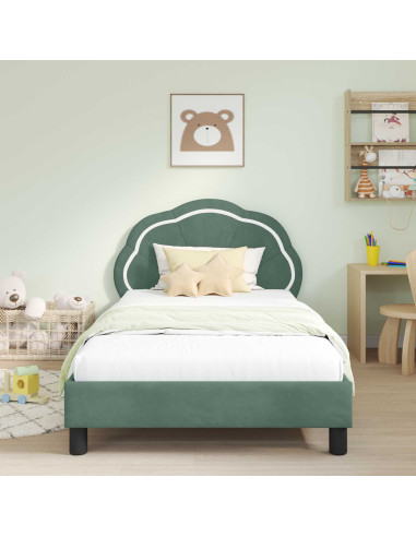 Struttura letto bambini con testata Verde Mare 90 x 190 cm