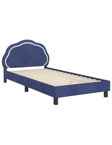 Struttura letto bambini con testata Blu Polizia 90 x 190 cm