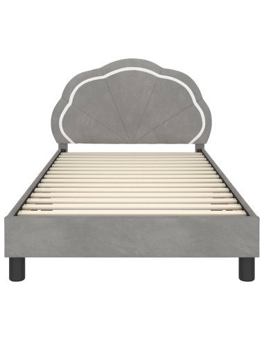 Struttura letto bambini con testata Grigio chiaro 90 x 200 cm