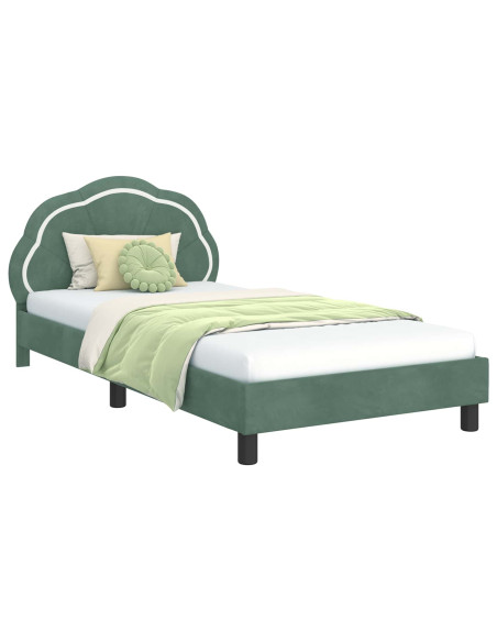 Struttura letto bambini con testata Verde Mare 90 x 200 cm