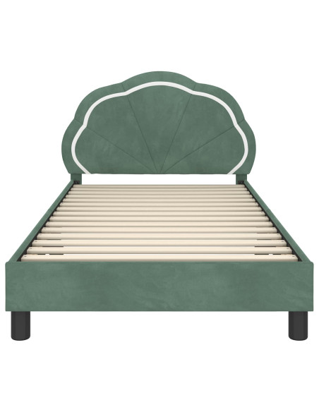 Struttura letto bambini con testata Verde Mare 90 x 200 cm