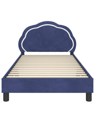 Struttura letto bambini con testata Blu Polizia 90 x 200 cm