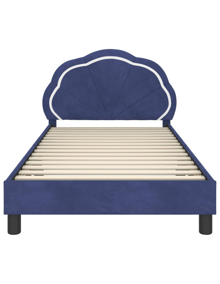 Struttura letto bambini con testata Blu Polizia 90 x 200 cm