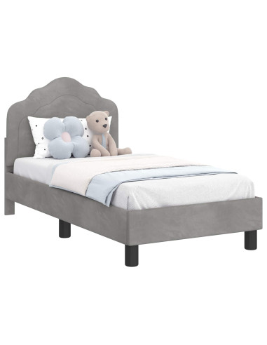 Struttura letto per bambini con testata Grigio chiaro