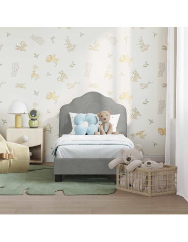 Struttura letto per bambini con testata Grigio chiaro