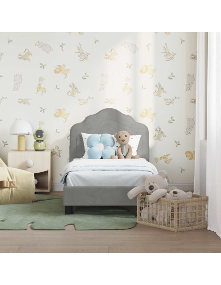 Struttura letto per bambini con testata Grigio chiaro