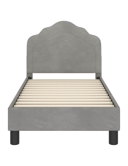 Struttura letto per bambini con testata Grigio chiaro