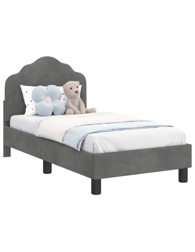 Struttura letto per bambini con testata Grigio scuro