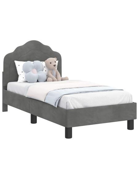 Struttura letto per bambini con testata Grigio scuro