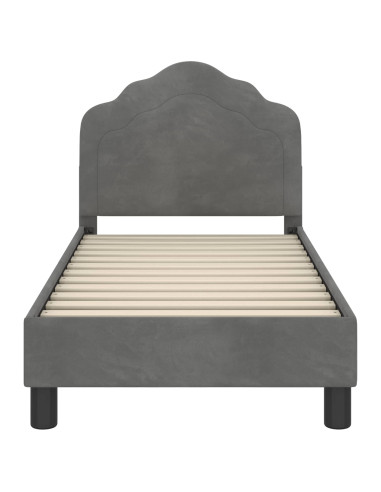 Struttura letto per bambini con testata Grigio scuro