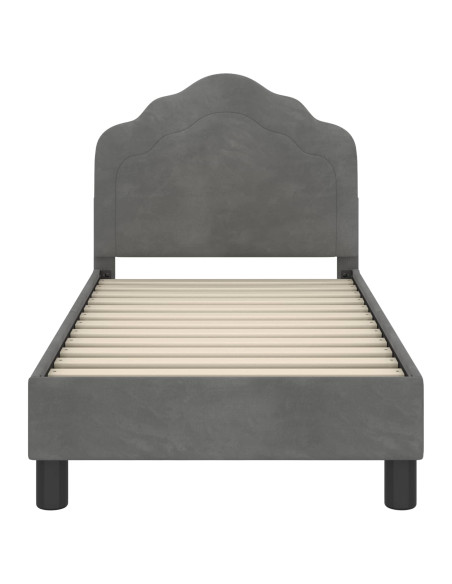 Struttura letto per bambini con testata Grigio scuro