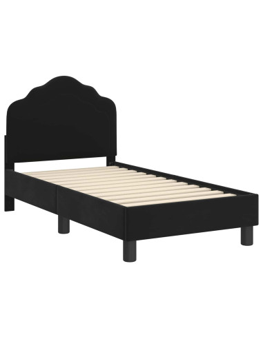 Struttura letto per bambini con testata Nero 70 x 140 cm