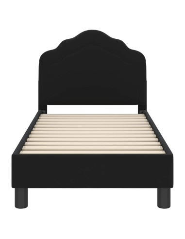 Struttura letto per bambini con testata Nero 70 x 140 cm