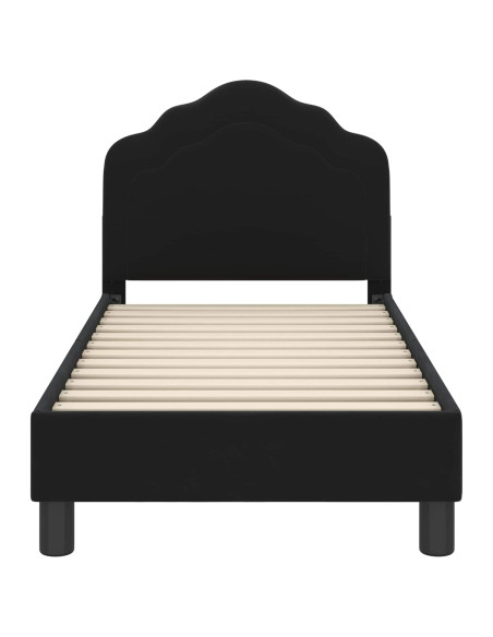 Struttura letto per bambini con testata Nero 70 x 140 cm