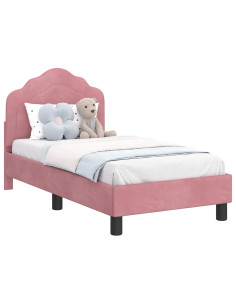 Struttura letto per bambini con testata Rosa 70 x 140 cm 2