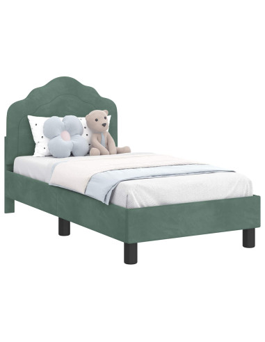 Struttura letto per bambini con testata Verde Mare 70 x 140 cm