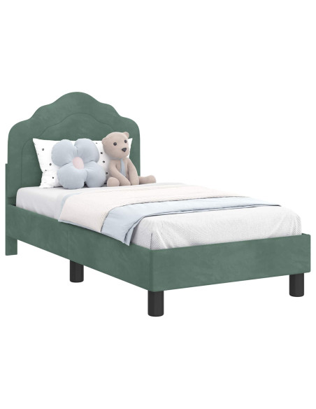 Struttura letto per bambini con testata Verde Mare 70 x 140 cm