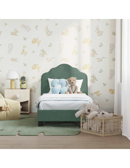 Struttura letto per bambini con testata Verde Mare 70 x 140 cm