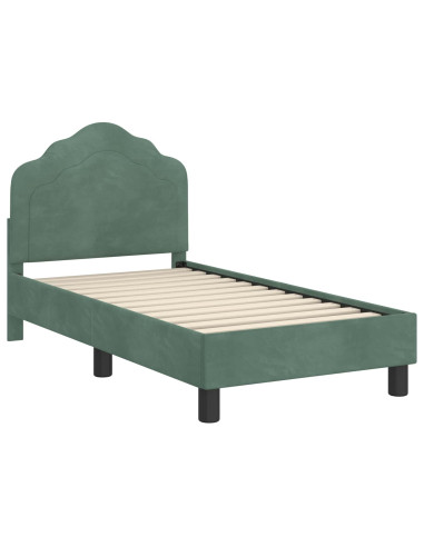 Struttura letto per bambini con testata Verde Mare 70 x 140 cm