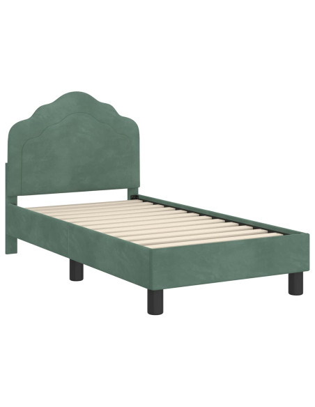 Struttura letto per bambini con testata Verde Mare 70 x 140 cm
