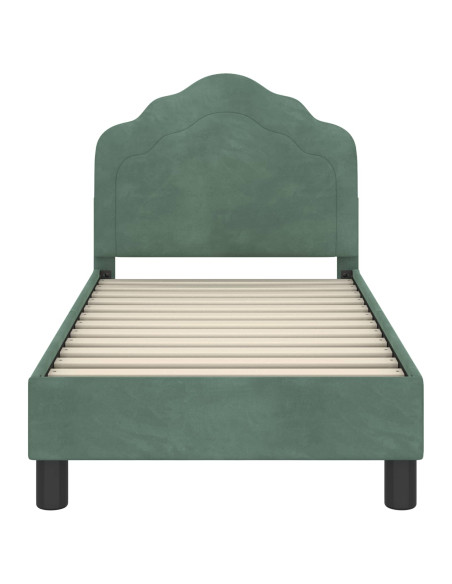 Struttura letto per bambini con testata Verde Mare 70 x 140 cm