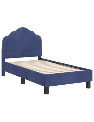 Struttura letto per bambini con testata Blu Polizia 70 x 140 cm