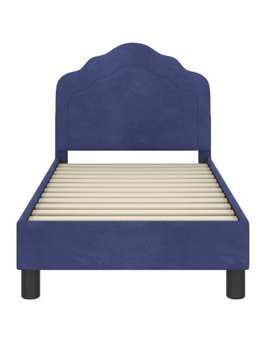 Struttura letto per bambini con testata Blu Polizia 70 x 140 cm