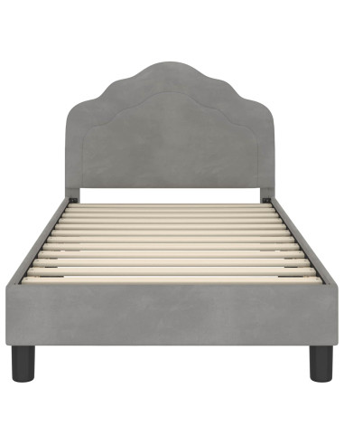 Struttura letto bambini con testata Grigio chiaro 80 x 160 cm