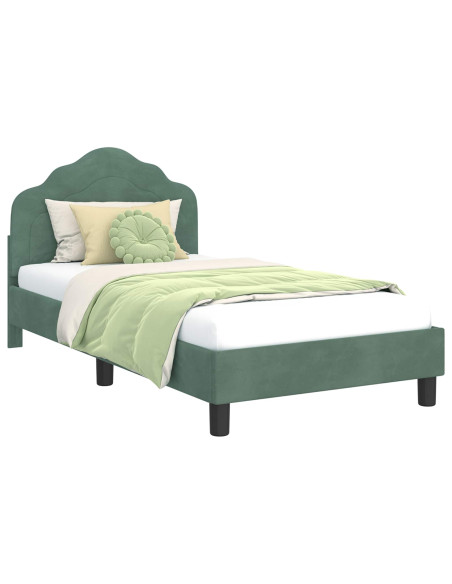 Struttura letto bambini con testata Verde Mare 80 x 160 cm