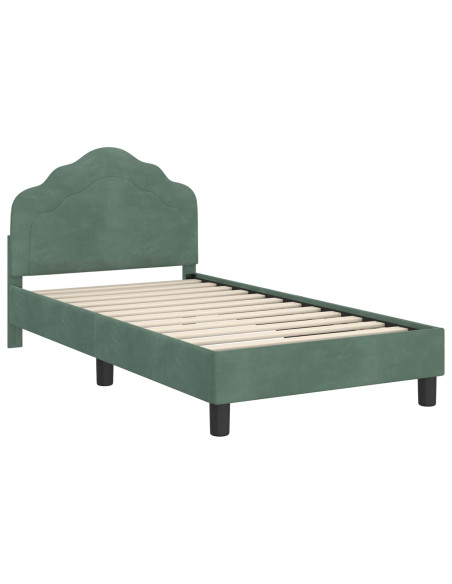 Struttura letto bambini con testata Verde Mare 80 x 160 cm