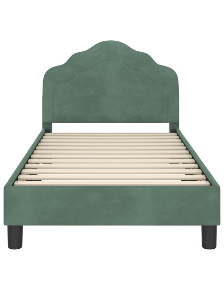 Struttura letto bambini con testata Verde Mare 80 x 160 cm