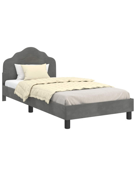 Struttura letto bambini con testata Grigio scuro 80 x 200 cm