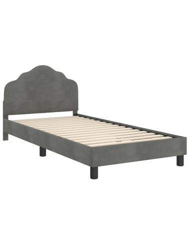 Struttura letto bambini con testata Grigio scuro 80 x 200 cm