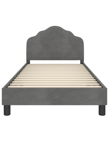 Struttura letto bambini con testata Grigio scuro 80 x 200 cm